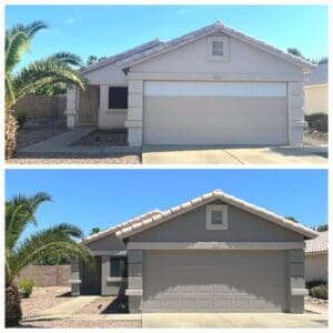 exterior painting before & after