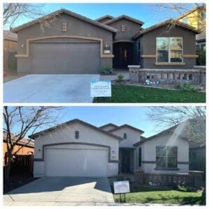 exterior painting before & after